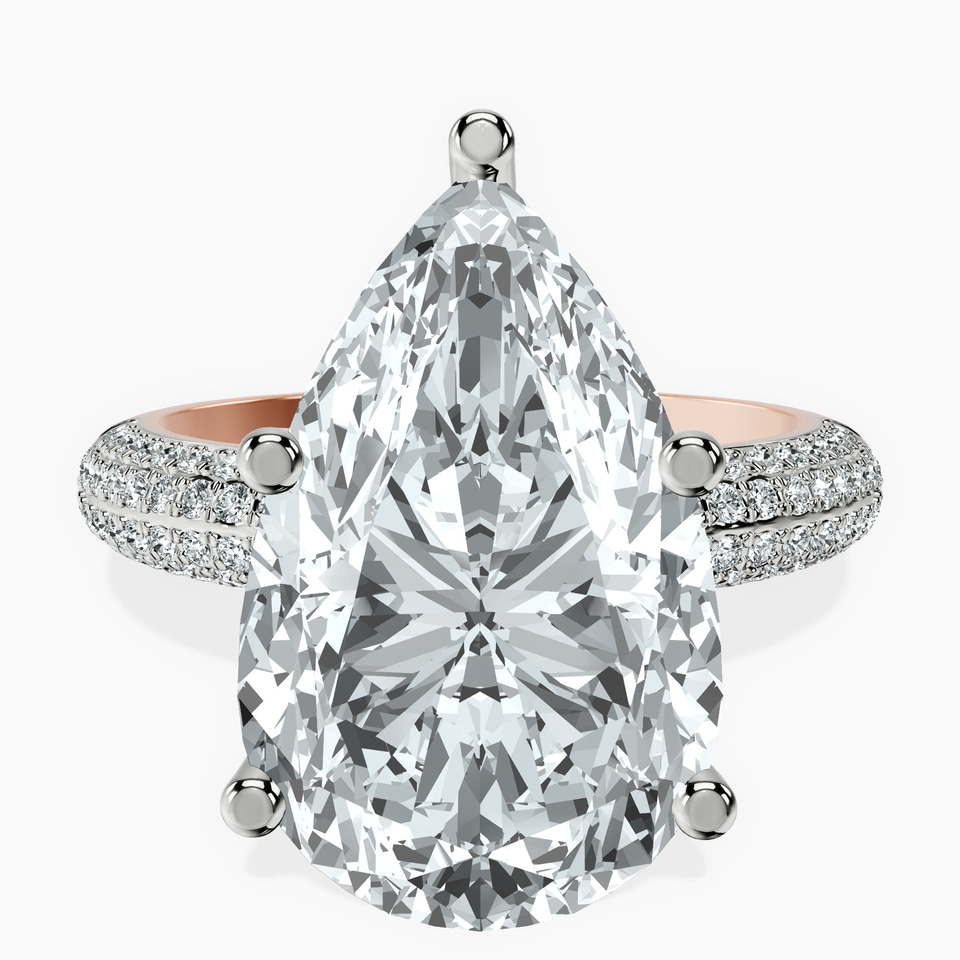 18kt Rose Gold Casimer Secret Halo Lab Diamond Ring front image