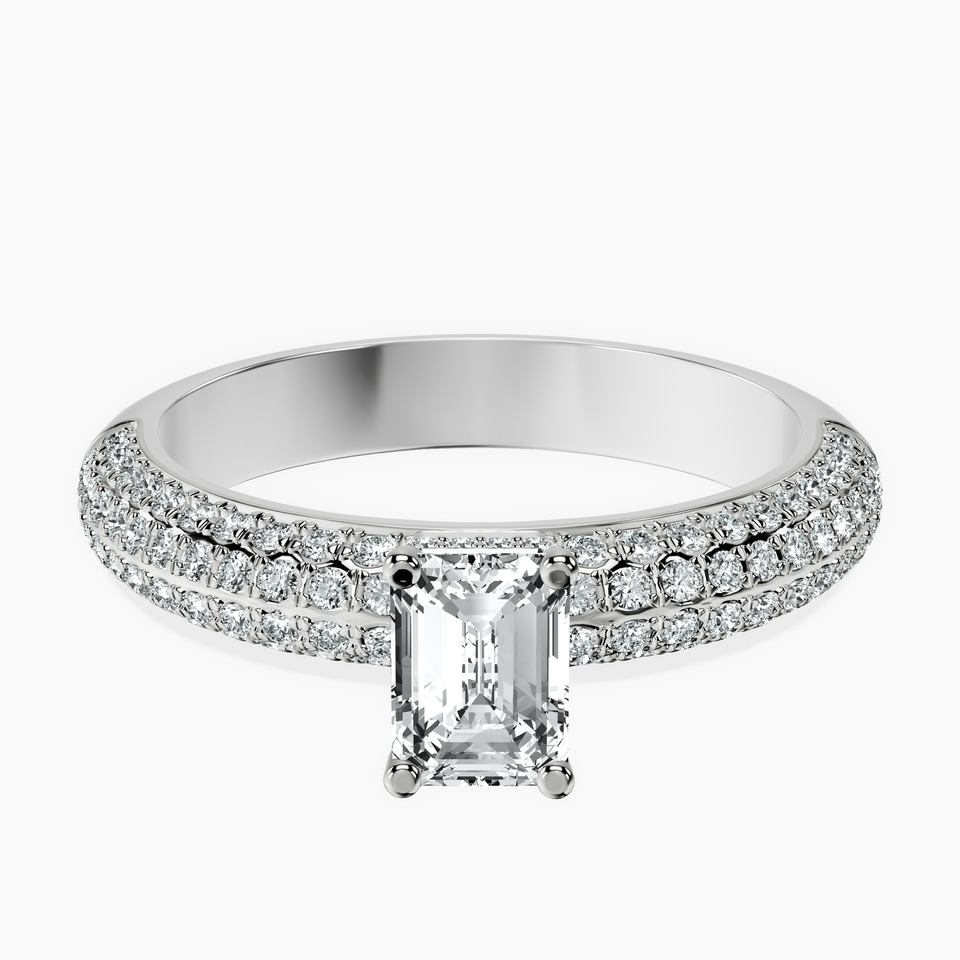 10kt White Gold Casimer Secret Halo Lab Diamond Ring front image