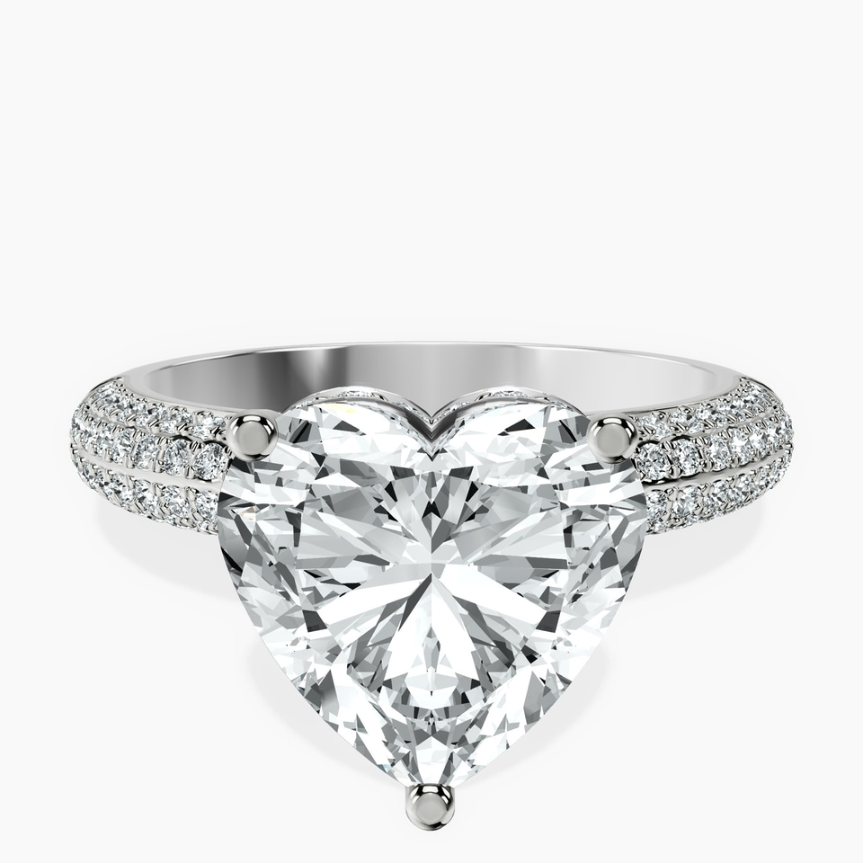 10kt White Gold Casimer Secret Halo Lab Diamond Ring front image