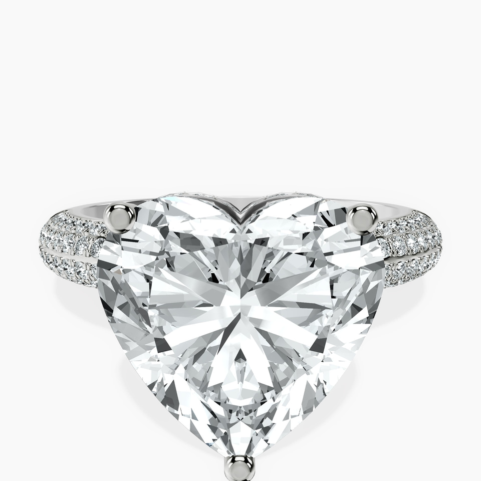 10kt White Gold Casimer Secret Halo Lab Diamond Ring front image
