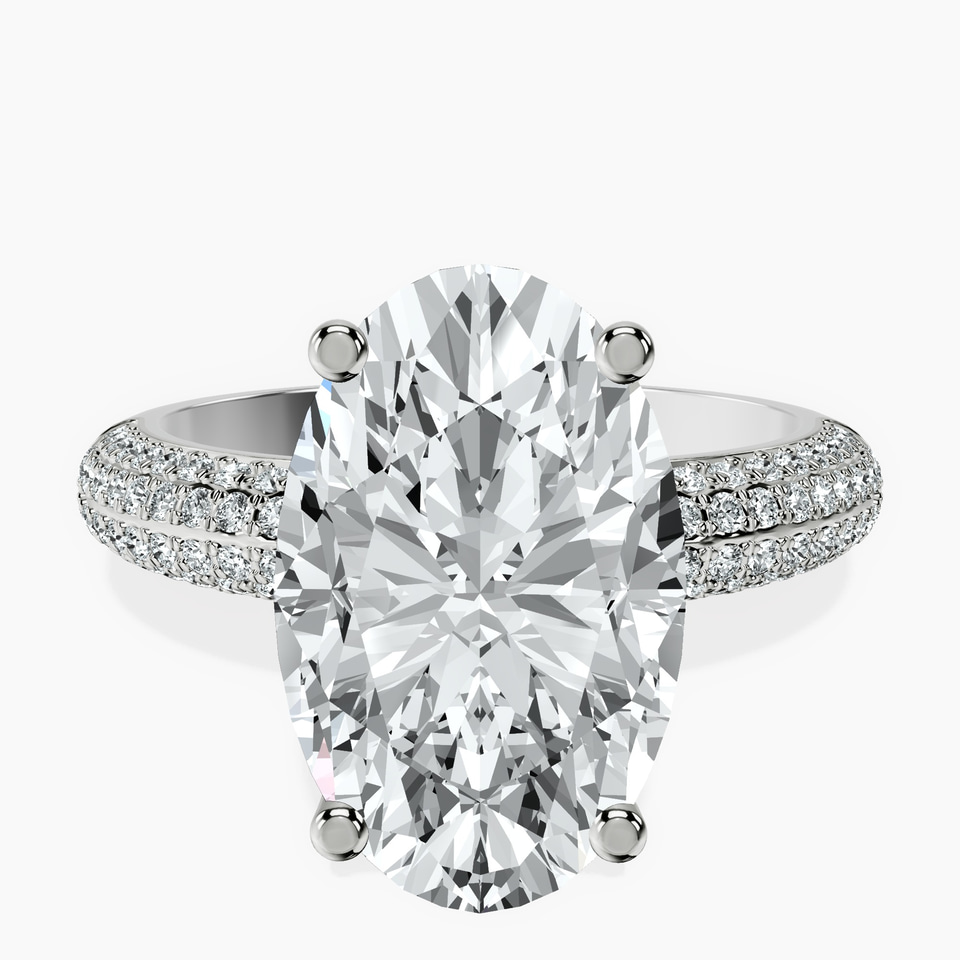 Platinum Casimer Secret Halo Lab Diamond Ring front image