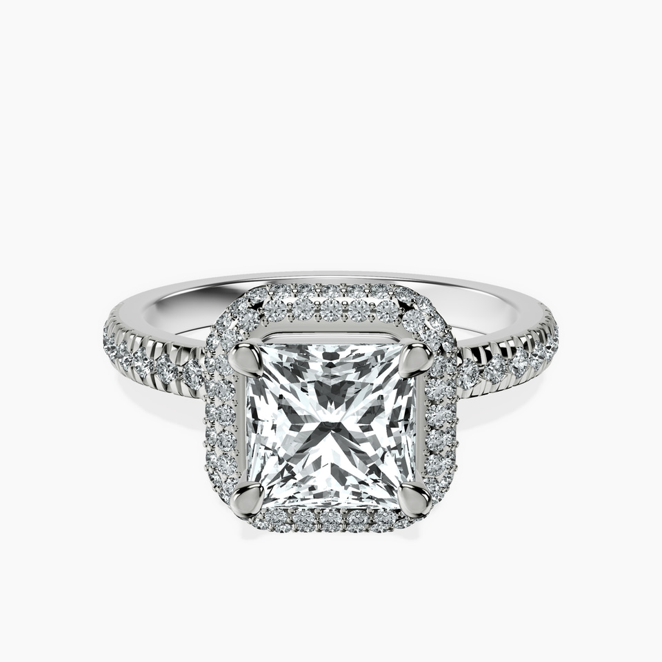 10kt White Gold Amarya Secret Double Halo Lab Diamond Ring front image