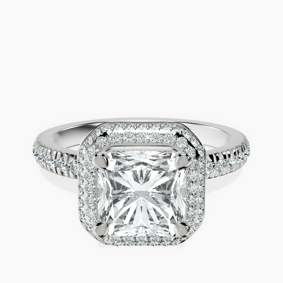 10kt White Gold Amarya Secret Double Halo Lab Diamond Ring front image