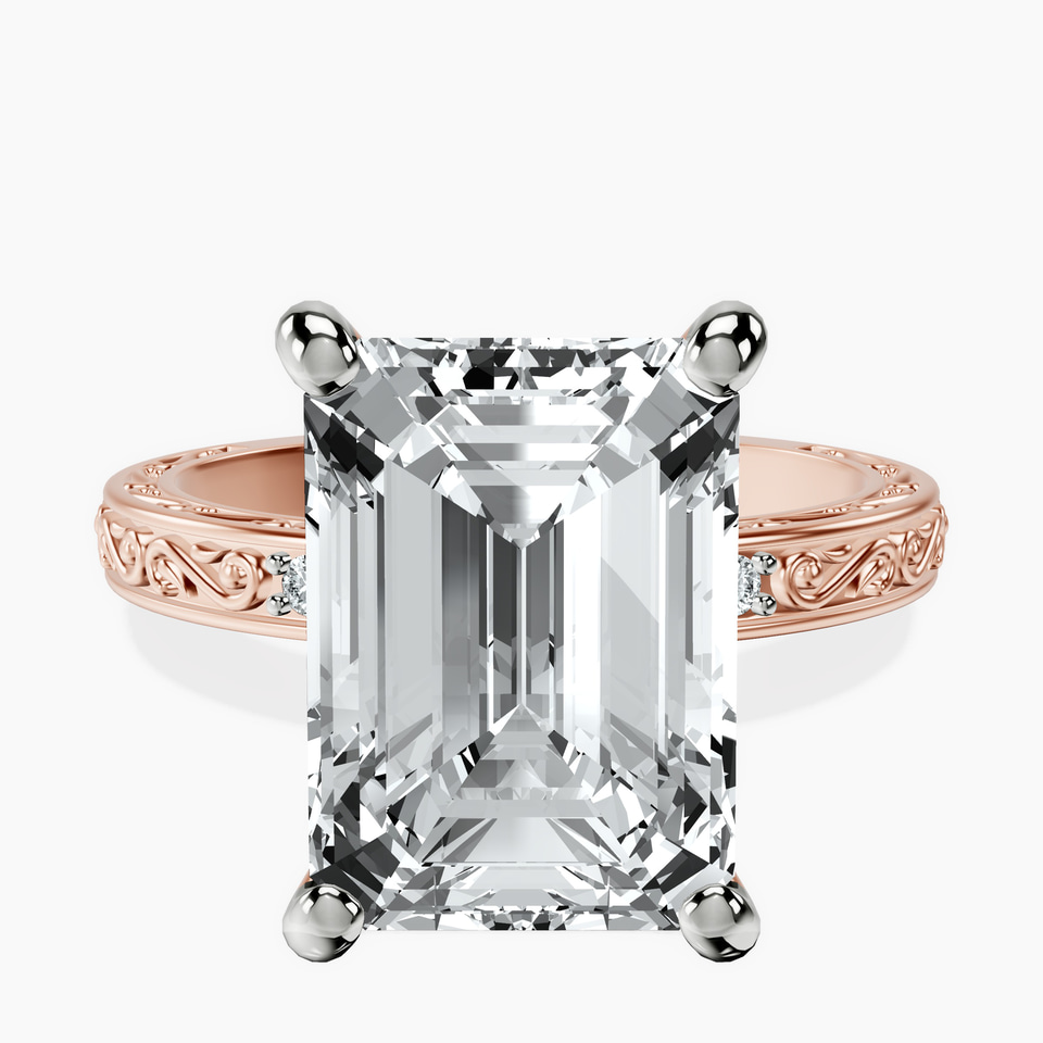 10kt Rose Gold Antique Allure Vintage Lab Diamond Ring front image