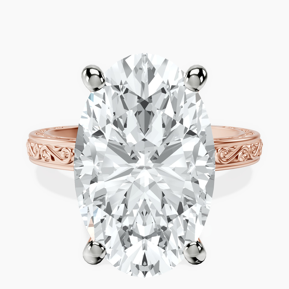 10kt Rose Gold Antique Allure Vintage Lab Diamond Ring front image