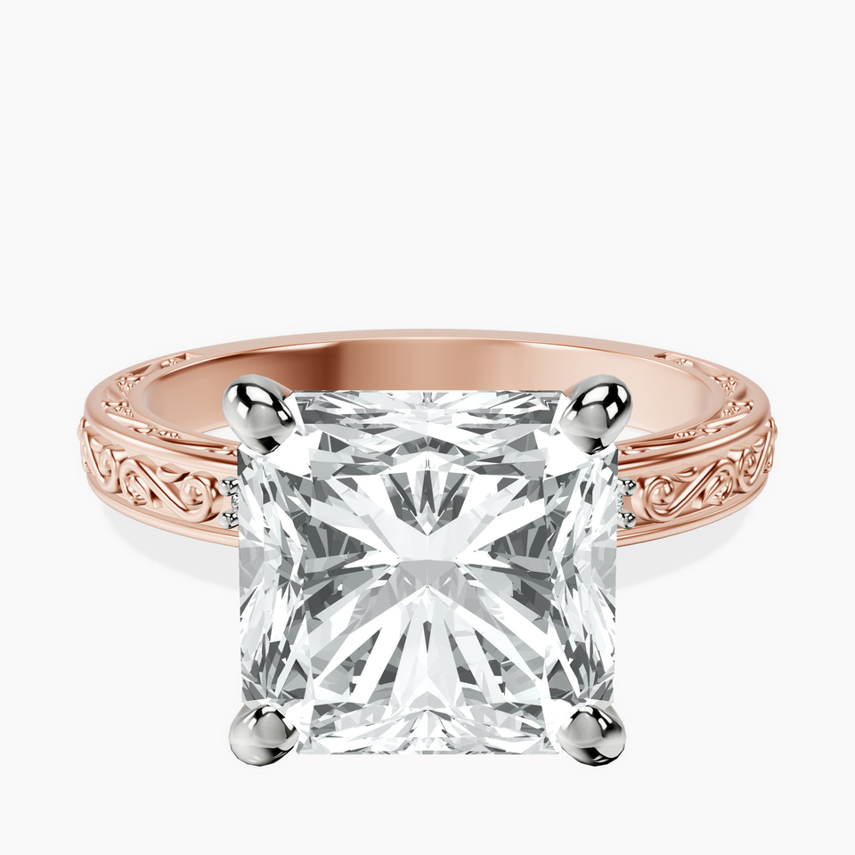 10kt Rose Gold Antique Allure Vintage Lab Diamond Ring front image
