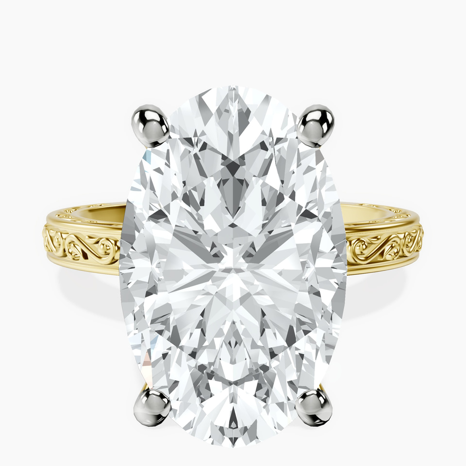 10kt Yellow Gold Antique Allure Vintage Lab Diamond Ring front image