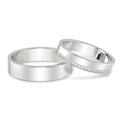 Beau Couple Rings front view