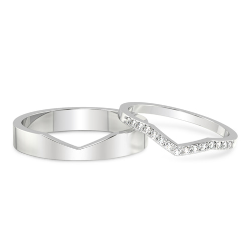 Eternal Love Couple Rings front view