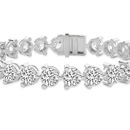 Anahita Round Lab Diamond Tennis Bracelet left view