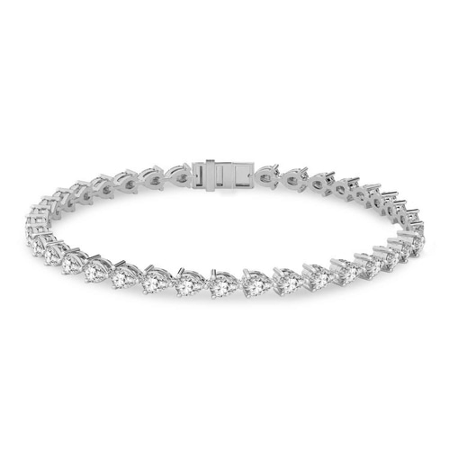 Serene Pear Lab Diamond Tennis Bracelet front view