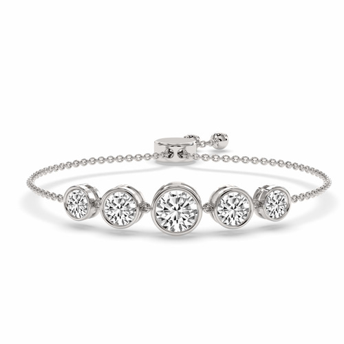 Millie Five Stone Round Fashion Bracelet front view