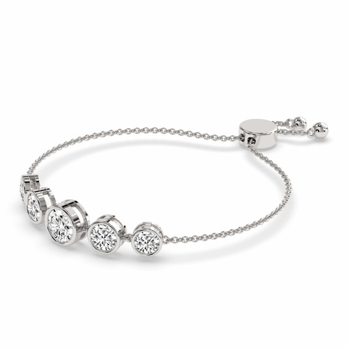 Millie Five Stone Round Fashion Bracelet left view