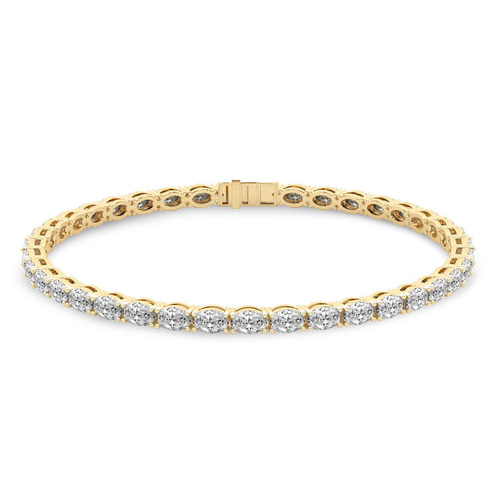 Aldea Oval Lab Diamond Tennis Bracelet front view