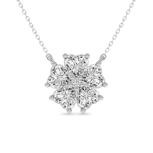 Heart Bloom Lab Diamond Fashion Necklace front view