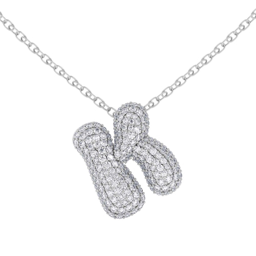 Lab Diamond Initial K Necklace front view