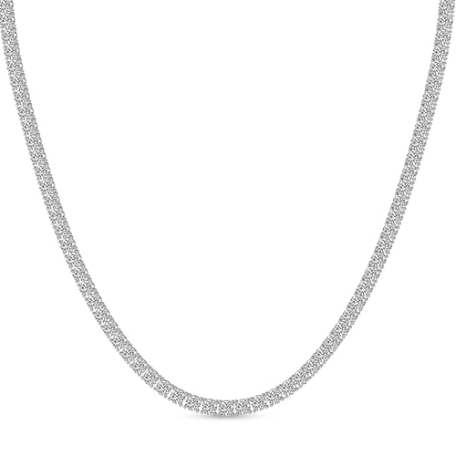 Naomi Round Lab Diamond Tennis Necklace front view