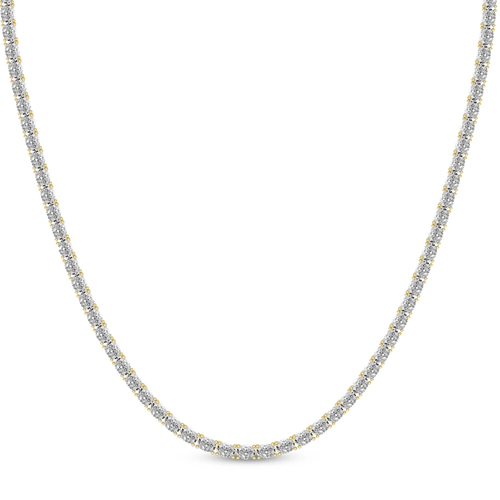 Eden Oval Lab Diamond Tennis Necklace front view