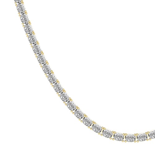 Eden Oval Lab Diamond Tennis Necklace left view