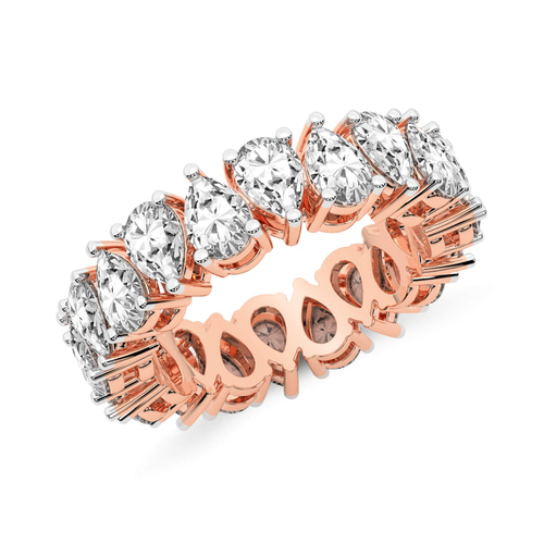 Fable Pear Lab Diamond Eternity Ring left view
