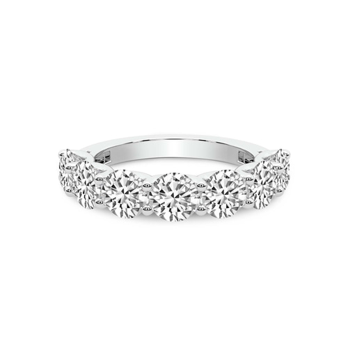 Raquel Round Lab Diamond Anniversary Band front view