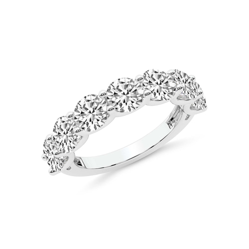 Raquel Round Lab Diamond Anniversary Band left view