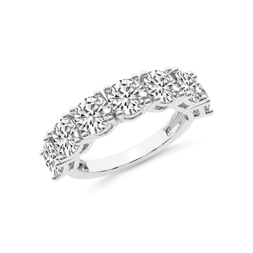 Adela Round Lab Diamond Anniversary Band left view