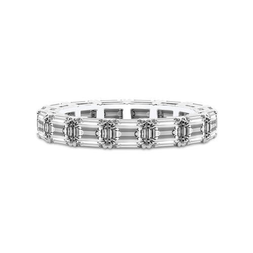 Maven Emerald Lab Diamond Eternity Ring front view