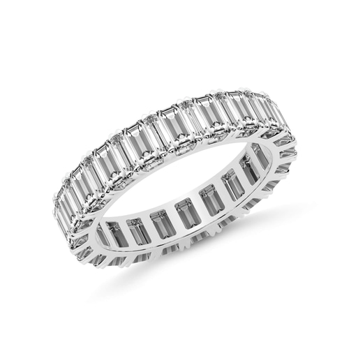 Riley Emerald Lab Diamond Eternity Ring left view