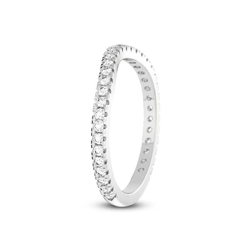 Zea Wedding Band left view