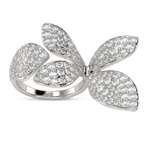 The Floral Hug Cocktail Ring left view