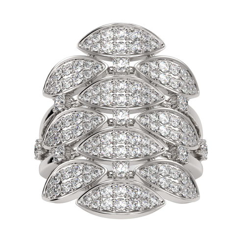 Intertwined Cocktail Ring left view