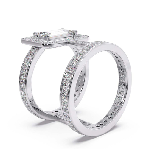 The Diamond Trophy Cocktail Ring left view