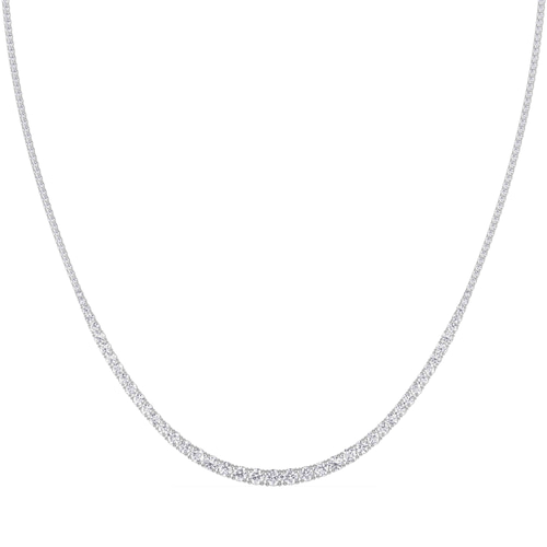 Celeste Graduated Lab Diamond Tennis Necklace front view
