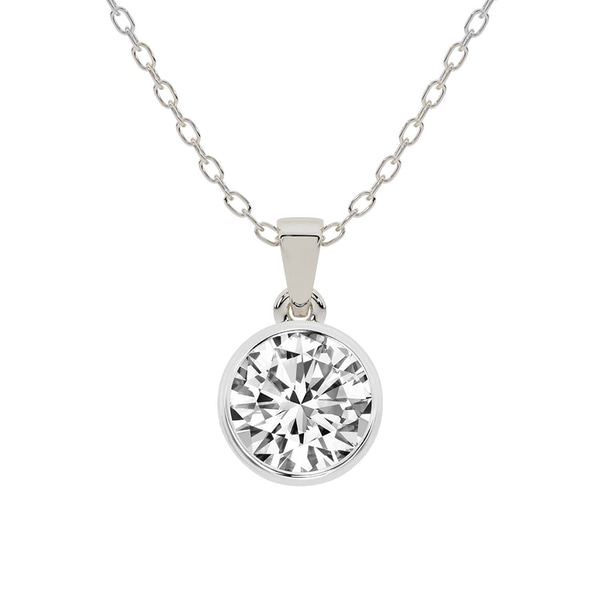 Allure Bezel Lab Grown Diamond Pendant front view
