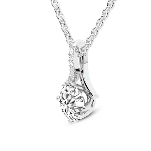 Priscilla Slider Lab Grown Diamond Pendant top view