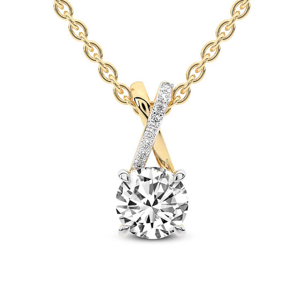 Lou Slider Lab Grown Diamond Pendant front view