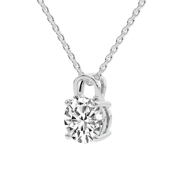 Love Lock Solitaire Lab Grown Diamond Pendant top view