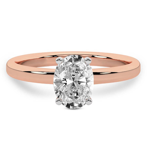 Four Prong Solitaire 2mm Lab Diamond Ring front view