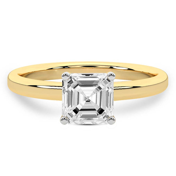 Four Prong Solitaire 2mm Lab Diamond Ring front view