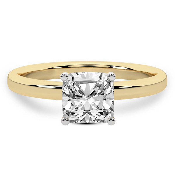 Four Prong Solitaire 2mm Lab Diamond Ring front view