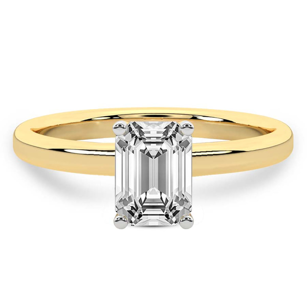 Four Prong Solitaire 2mm Lab Diamond Ring front view