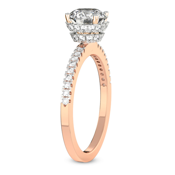 Jia Secret Double Halo Eternity Lab Diamond Ring top view