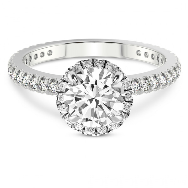Klarissa Halo Lab Diamond Eternity Ring front view