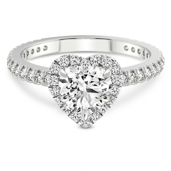 Klarissa Halo Lab Diamond Eternity Ring front view