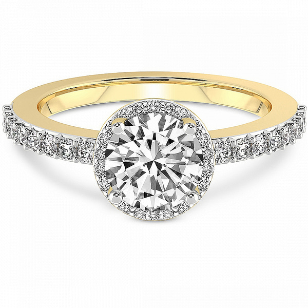 Lumina Halo Lab Diamond Eternity Ring front view