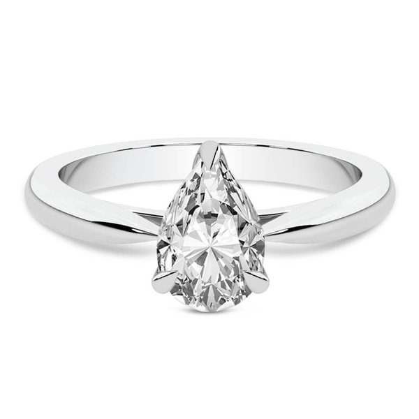 Azalea Classic Solitaire 2mm Lab Diamond Ring front view