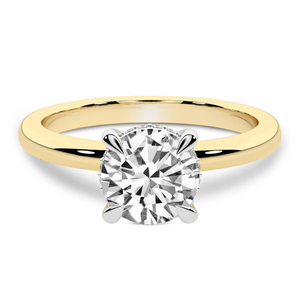 Mildred Hidden Halo Solitaire Lab Diamond Ring front view