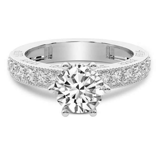 Regalia Milgrain Lab Diamond Ring front view