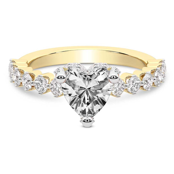 Caitronia Floating Side Stones Lab Diamond Ring front view